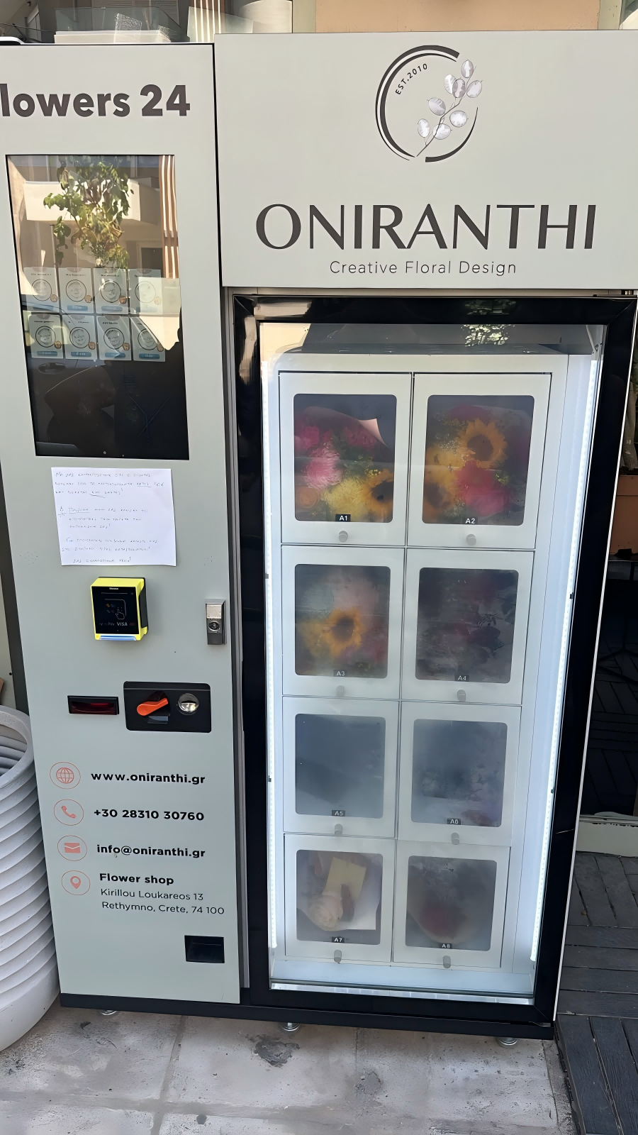 Greece Case Study: Driving 24/7 Floral Sales with an Automated Flower Vending Machine